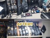 guitar collection: before and after shelving
