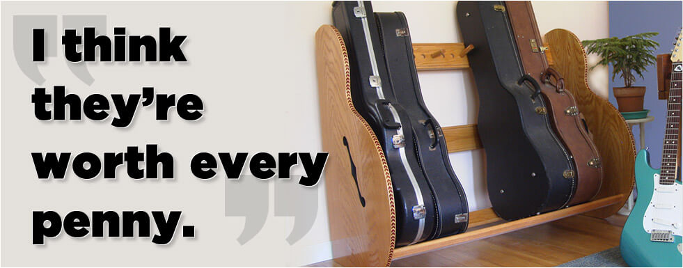 Guitar storage racks, multiple guitar stands and wall-mounts